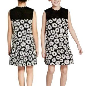 Victoria Beckham Target Kids Girls Daisy Floral Mini Dress Black/White Sz Medium